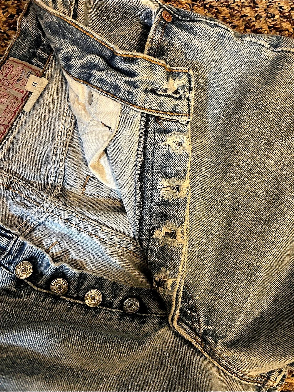 Vintage Levi's Straight Leg Blue Jeans - Picture 4 of 5